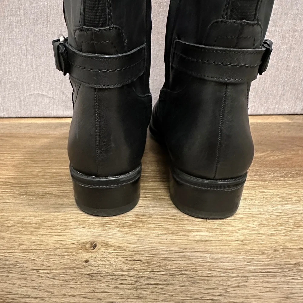 Sam Edelman Ponce Black Soft Leather Riding Boots Knee-High‎ Size 6.5